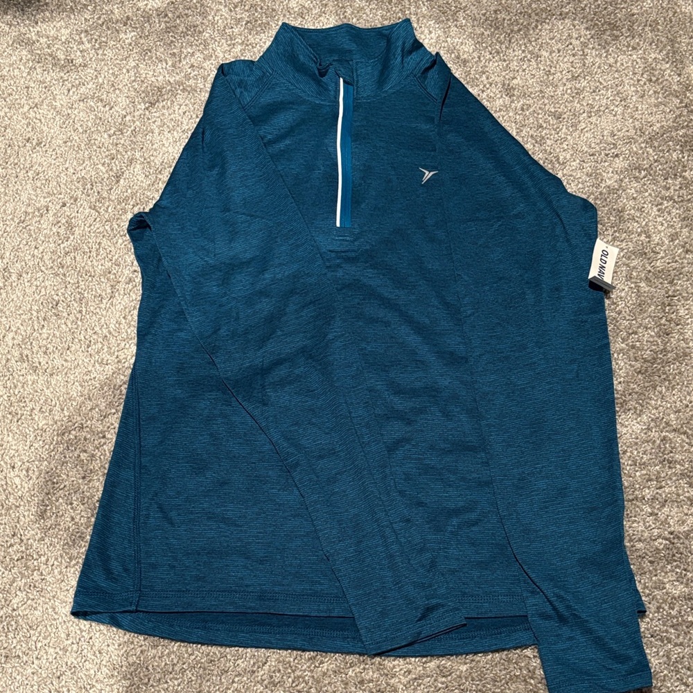 Old Navy Teal Quarter-Zip Athletic Pullover